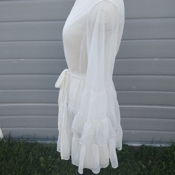 Vintage Betsey Johnson Intimates OS Robe Sheer Ruffles - Picture 4 of 8